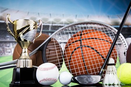 Assorted sports equipment