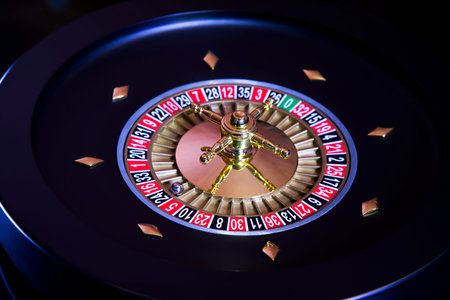 Casino roulette, running in a motion