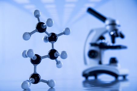 Assorted laboratory glassware equipmentの写真素材