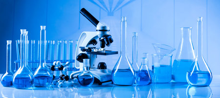 Glassware, Laboratory beakers,Science experiment