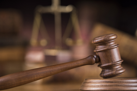 Law wooden gavel barrister, justice concept, legal system conceptの写真素材