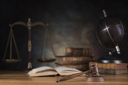 Law wooden gavel barrister, justice concept, legal system conceptの写真素材