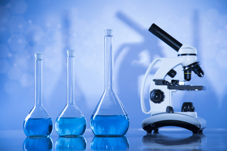 Science experiment,Laboratory equipment, Development backgroundの写真素材