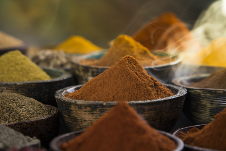 Aromatic spices and Still Life backgroundの写真素材