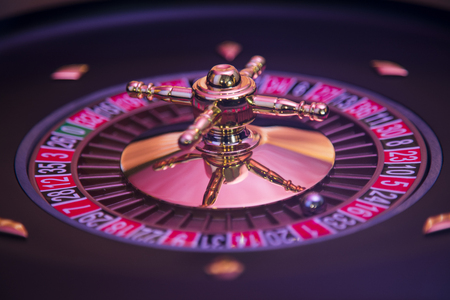 Casino roulette, running in a motionの写真素材