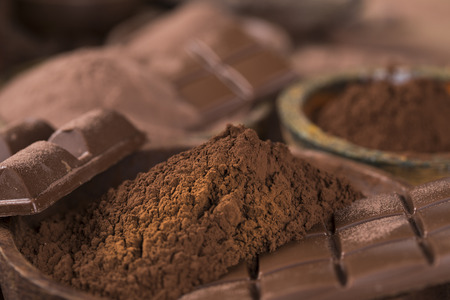 Milk and dark chocolate, candy sweet backgroundの写真素材