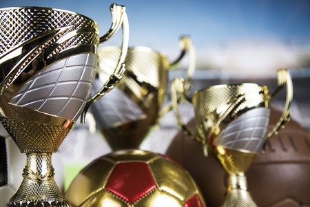 Sport equipment and balls backgroundの写真素材