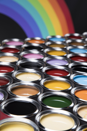 Paint cans color palette and Rainbow colors