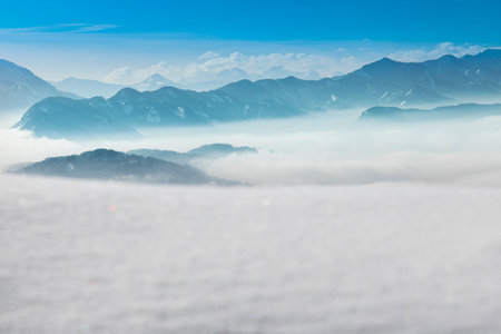 Landscape background, Mountains and winter space for your text