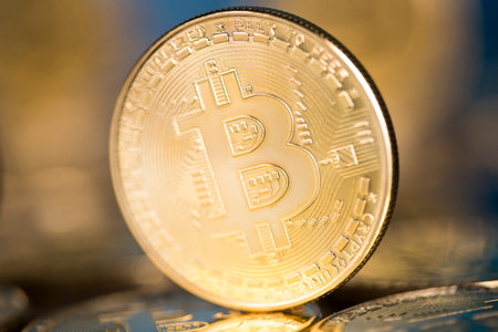 Bitcoin is a cryptocurrency and worldwide payment, technology concept
