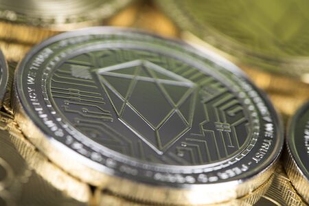 Litecoin, etherium,bitcoin virtual currency backgroundの写真素材