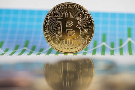 Cryptocurrencys new digital money, Bitcoin Coinの写真素材