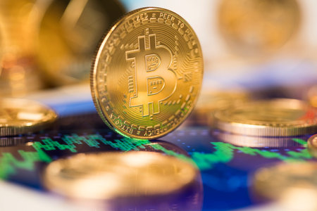 Cryptocurrency, Business, bitcoin coin and Trading concept