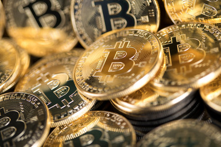 Bitcoin is a cryptocurrency and worldwide payment, technology concept