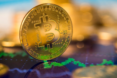 Bitcoin is a cryptocurrency and worldwide payment, technology concept