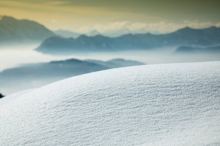 Landscape background, Mountains and winter space for your text