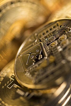 Virtual money, Currency. Bitcoin coins, financialの写真素材