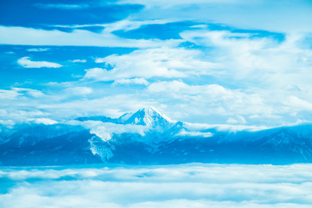 Winter nature landscape, amazing mountain view