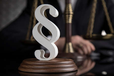 People, Court gavel, Law theme, mallet of judge and paragraph signの写真素材
