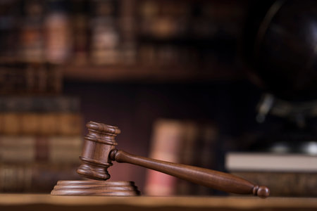 Mallet, Law, legal code and scales of justice concept