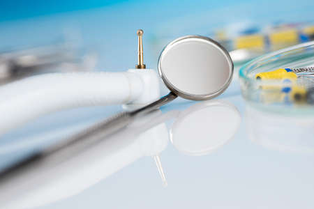 Dental medicine, set equipment toolsの写真素材