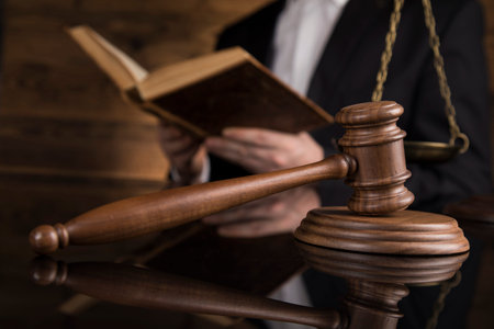 People, law concept, Wooden gavel