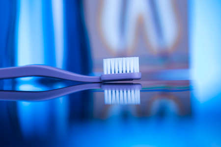 Dental care symbols Tooth brush, pasteの写真素材