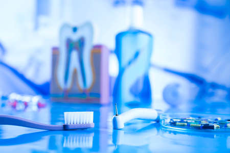 Dental clinic interior, medicine equipment toolsの写真素材