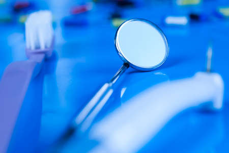 Dental medicine, set equipment toolsの写真素材