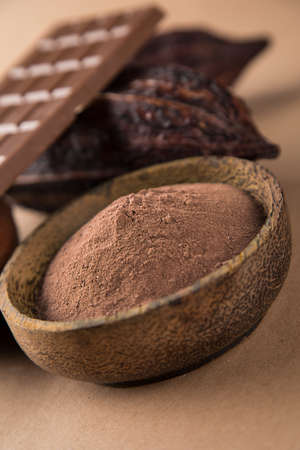 Bar Of Chocolate, Cocoa Beansの写真素材