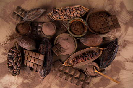 Chocolate Collection, Cocoa pod, candy sweet, dessertの写真素材