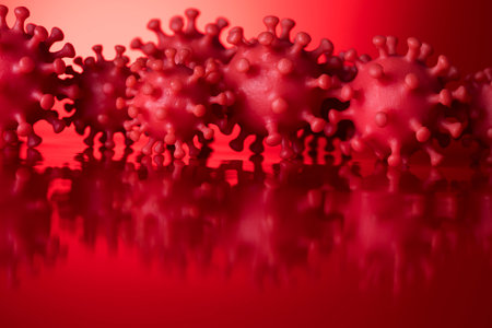Virus close up, coronavirus conceptの写真素材