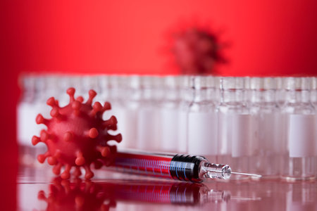 Corona virus vaccination, Healthcare cure conceptの写真素材