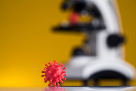 Pandemic medical health, Virus backgroundの写真素材