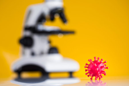 Virus close up, coronavirus conceptの写真素材