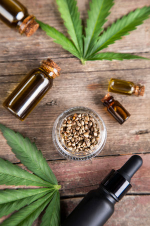 Medical marijuana, cannabis oil, hemp cbdの写真素材