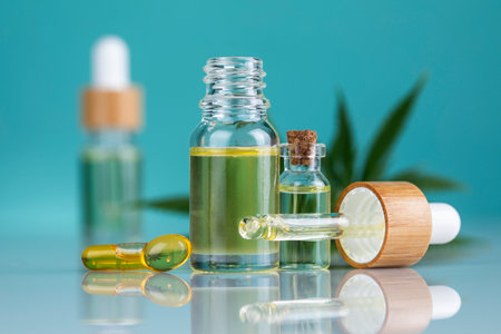 Hemp products. cannabis and hemp oil. hemp productsの写真素材