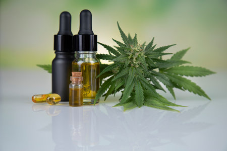 Medical marijuana, cannabis oil, hemp cbdの写真素材