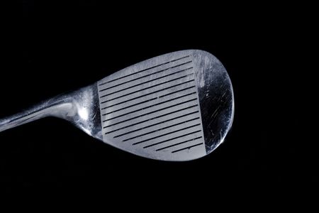 golf club on black backgroundの写真素材