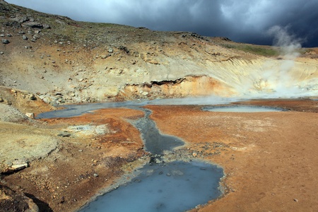 Seltun, Iceland - active volcanic area in Reykjanes peninsulaの写真素材