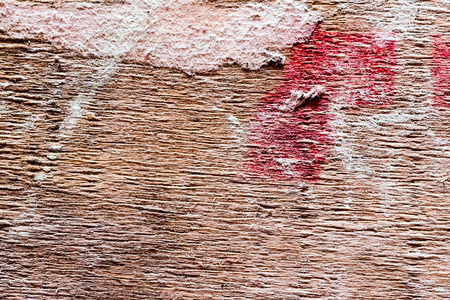 Wood texture background. Brown natural surface, hardwood with some writing.の写真素材