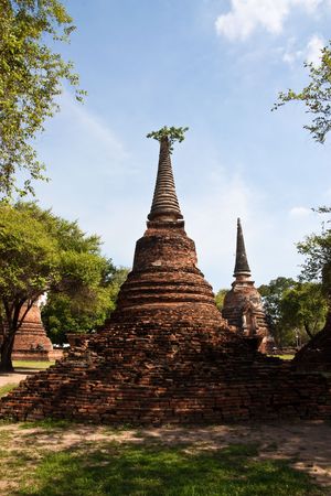 Historic  town of Ayutthaya 8 it a public domain in Thailand の写真素材