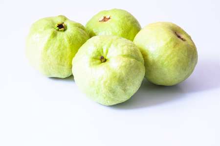 fresh Guava on white floorの写真素材