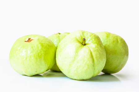 fresh Guava on white floorの写真素材