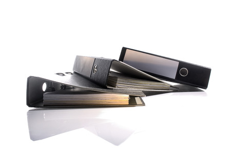 office folders isolated on white backgroundの写真素材