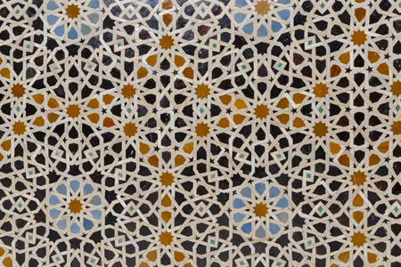 Arabic Floral Seamless Pattern. Traditional Arabic Islamic Background. Mosque decoration element. Fes Morocco, North Africaの写真素材