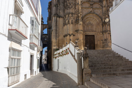 Village of the Comarca of white villages of Cadiz called Arcos de la Frontera, Spainのeditorial素材