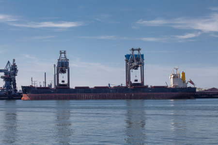 Industrial area in the Port of Rotterdam in The Netherlands. port of rotterdam zuid...