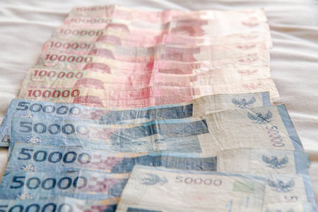one million of indonesian rupee on white background, delusion of wealth