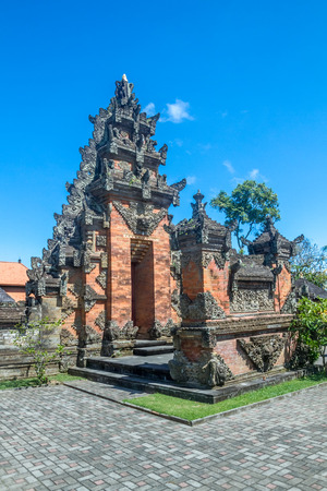 old hindu temple in baliの写真素材